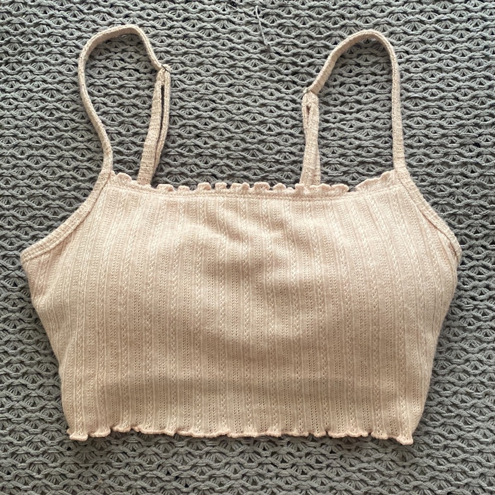 Gilly Hicks • Pastel Pink Cropped Tank Top 💕